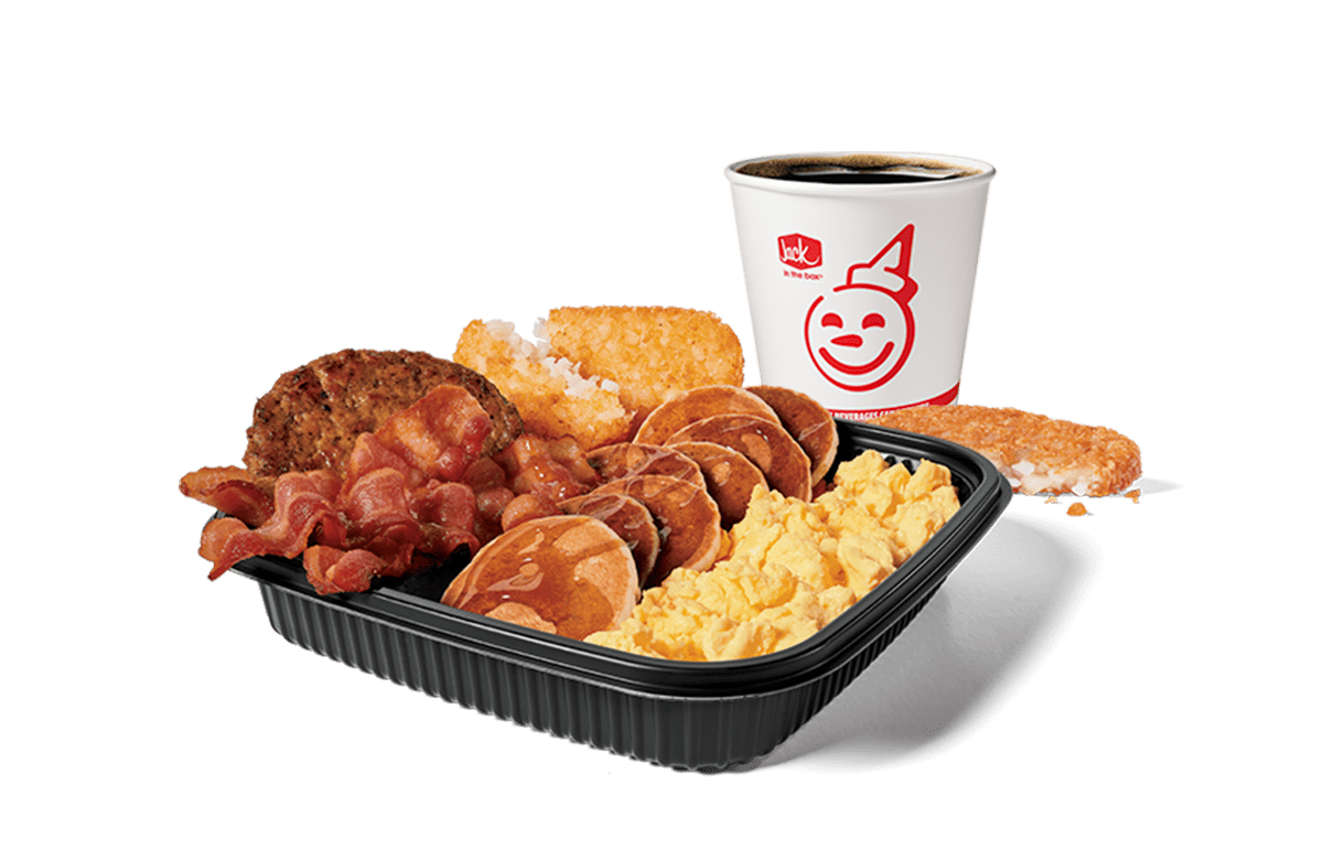 JUMBO BREAKFAST PLATTER W BACON & SAUSAGE COMBO